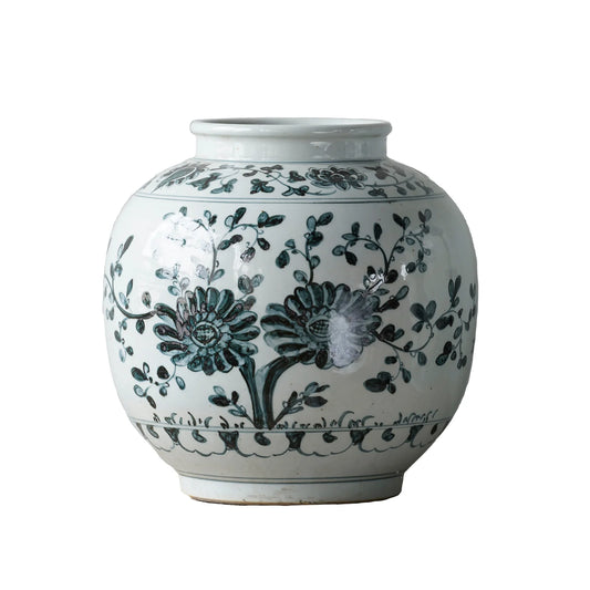 Jingdezhen Hand-Painted Pot with Sunflower