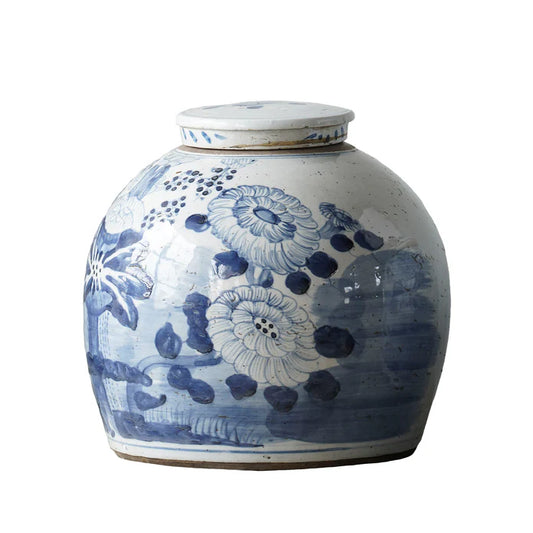 Ginger Jar with Lotus Flower