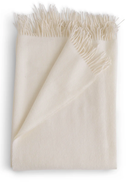 Baby Alpaca Throw - Pearl