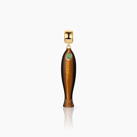 Fortuna Tiger’s Eye Fish Bail Charm
