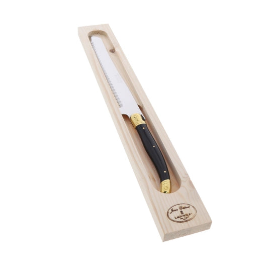 Jean Dubost Bread Knife in Black and Brass