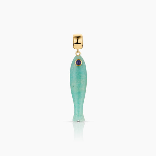 Fortuna Amazonite Fish Bail Charm