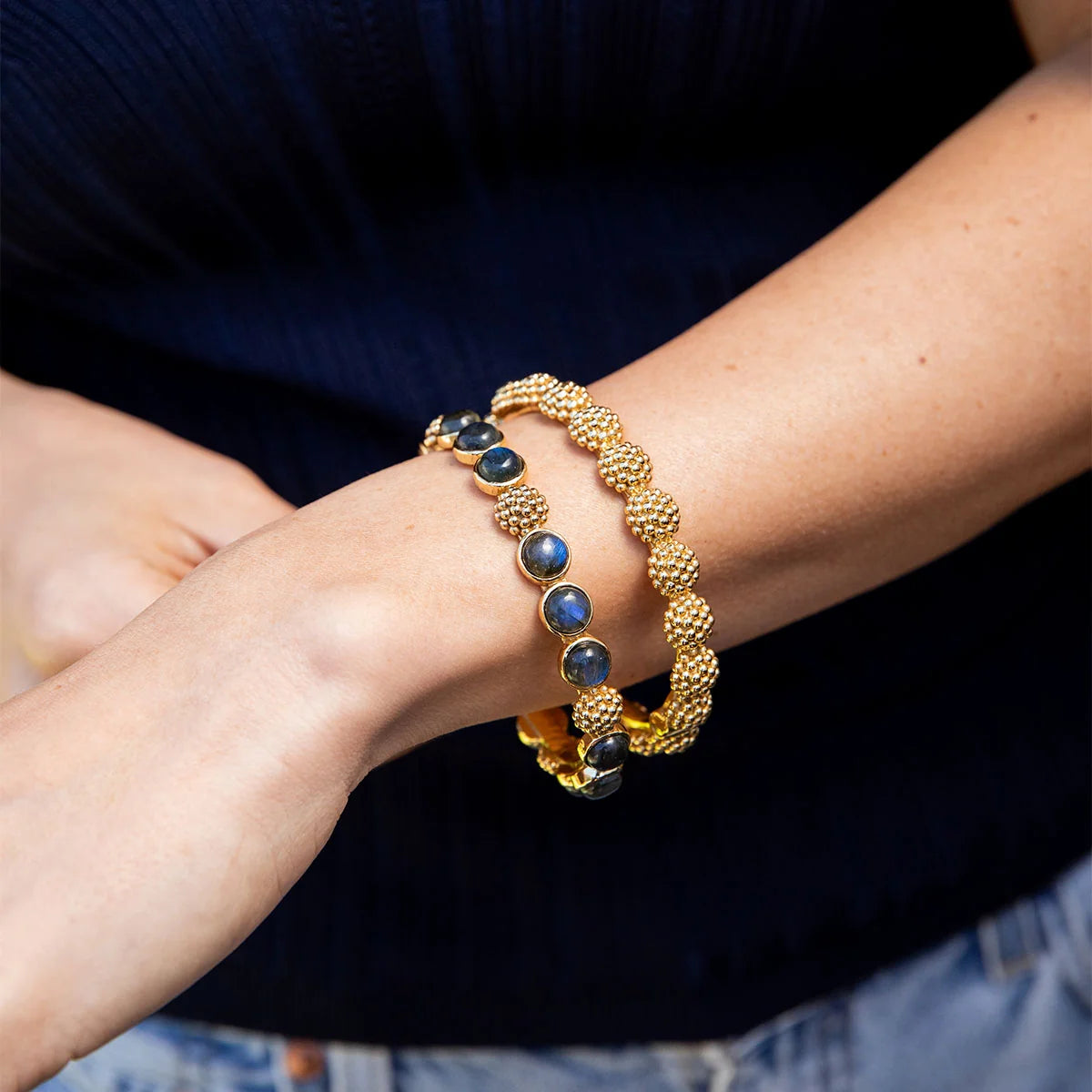 Berry Gem Hinged Bangle