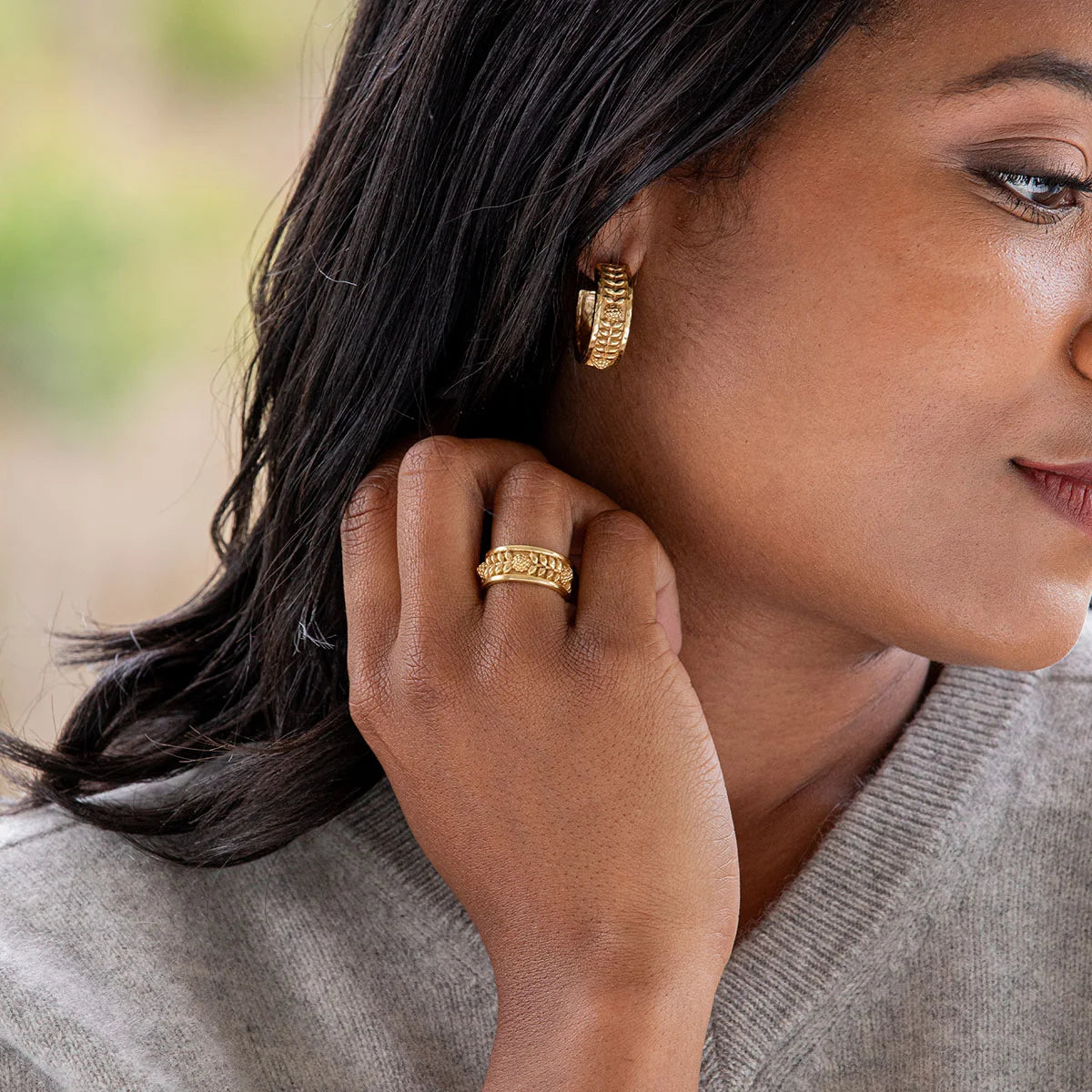 Berry Vine Hoop Earrings