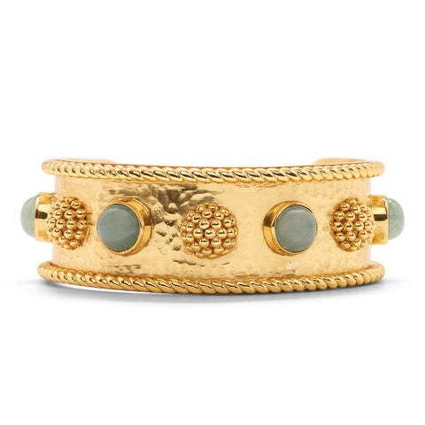 Berry Gem Cuff in Gold with Meadow Jade