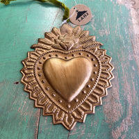 Sacred Heart Tin Ornament