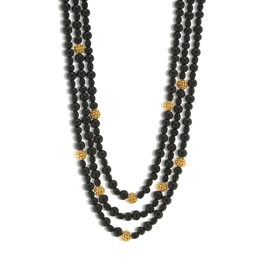 Three Berry Strand Necklace - Ebony Berry