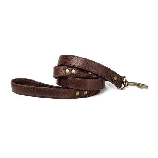 Campaigne Leather Dog Leash - Smoke