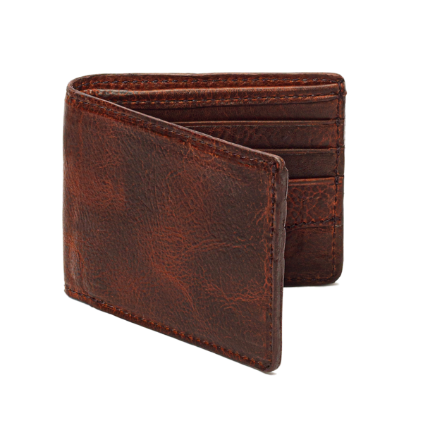 Campaign Leather Bifold Wallet - Whiskey