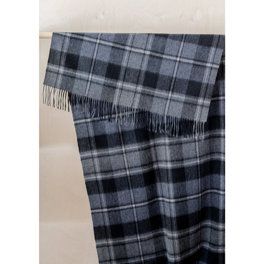 Lambswool Blanket Scarf - Macrae Grey Tartan