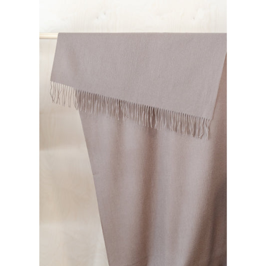 Lambswool Blanket Scarf - Taupe