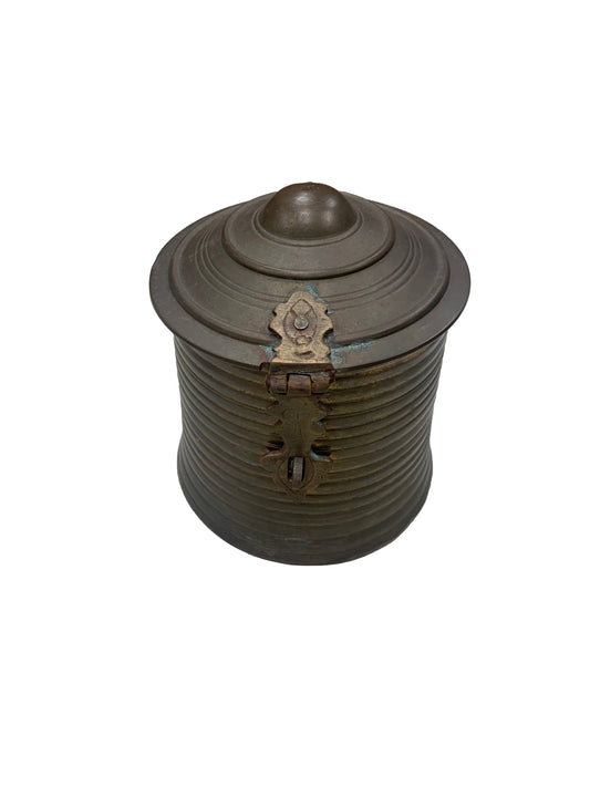 Round Brass Lidded Box