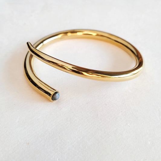 Labradorite Brass Armlet