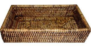 Guest Rattan Towel Bath Tray