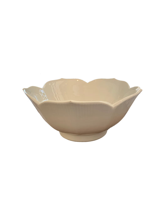 Large White Lotus Bowl