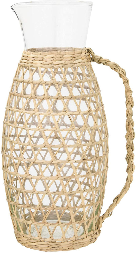 Glass Seagrass Pitcher