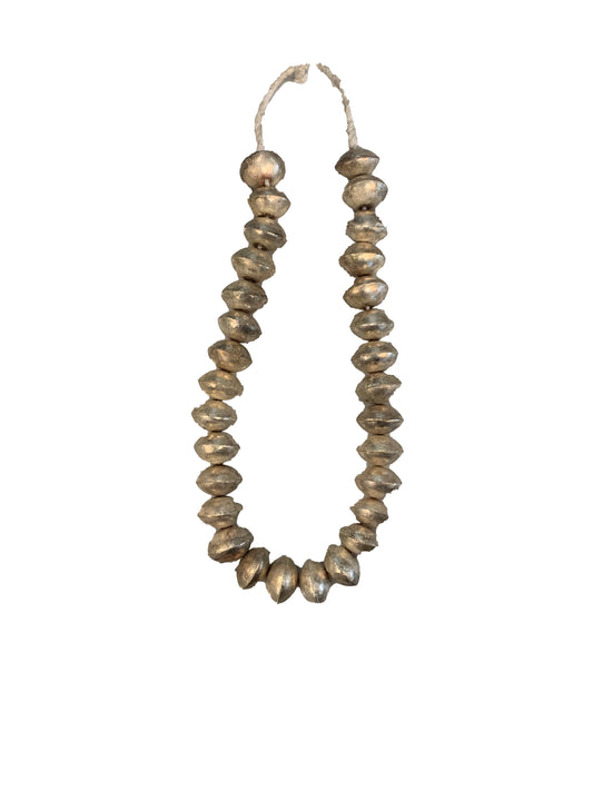 Medium Metal African Beads - Silver