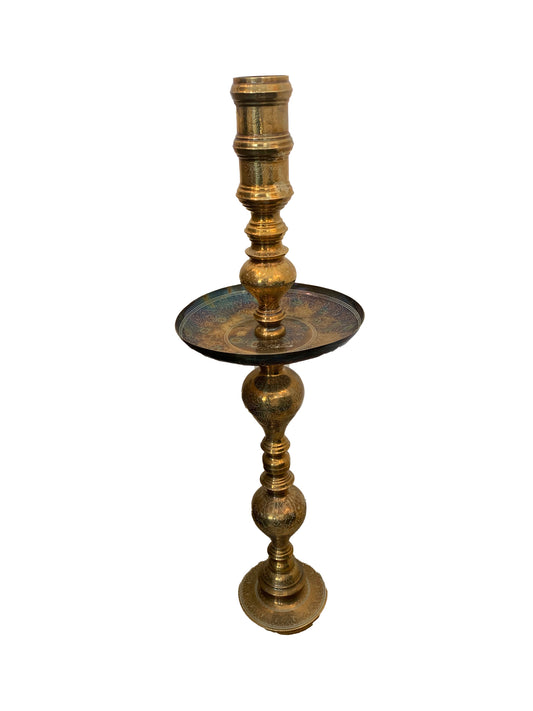 Tall Etched Candlestick