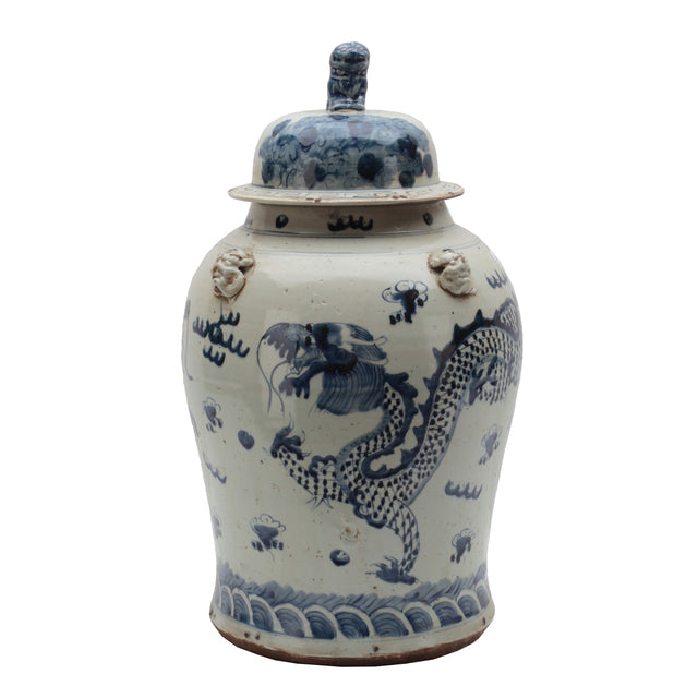 Medium - Temple Jar w Dragon Motif